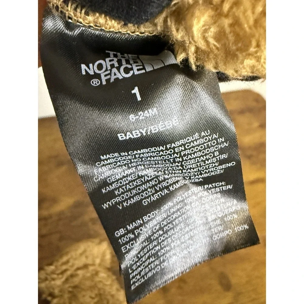 The North Face Littles Brown Bear Mitt Mittens Baby Infant Size 6-24 Months